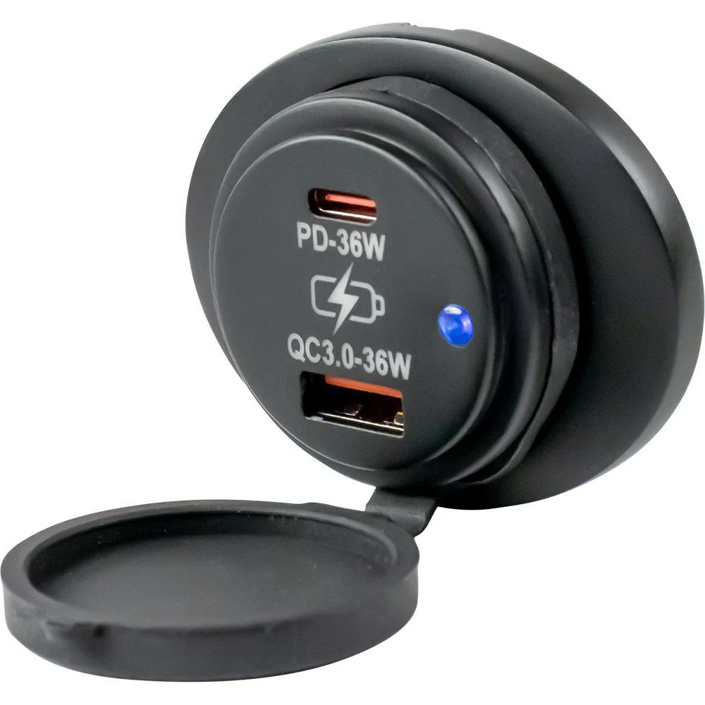 Sea-Dog Oval Surface Mount USB 3.0  USB-C Power Socket [426535-1] - Fashionser