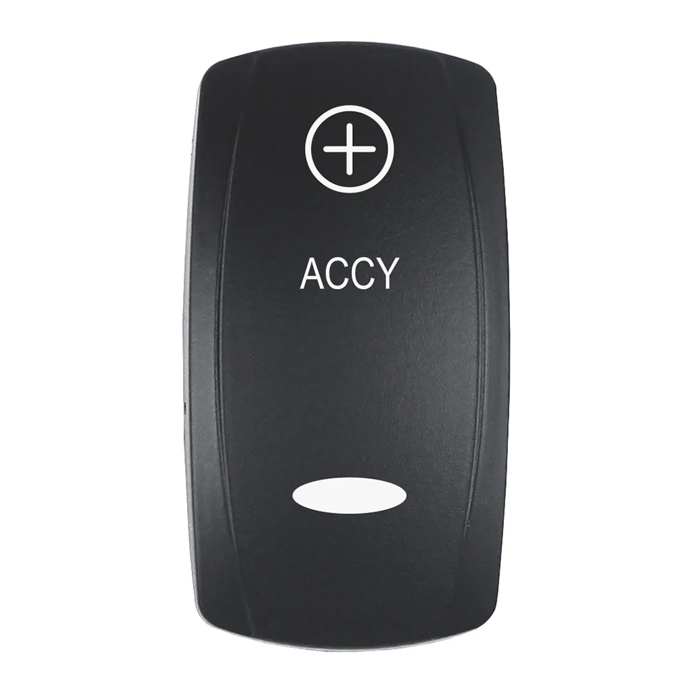 Pacer Actuator - 'ACCY' f/V Series Contura Switches - Black - Laser Etched (Top/Bottom Light) [EV2LE-ACC] - Fashionser