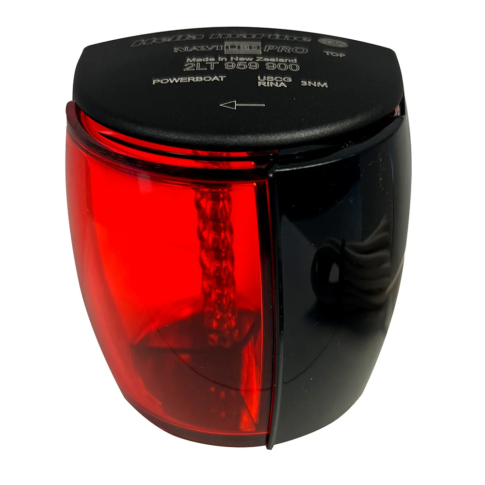 Hella Marine NaviLED PRO Port Navigation Lamp - Black - 2NM [017460101] - Fashionser