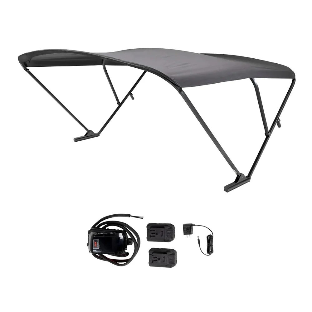 SureShade Battery Powered Bimini - Black Anodized Frame  Black Fabric [2021133087] - Fashionser
