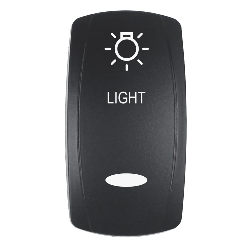 Pacer Actuator - 'LIGHT' f/V Series Contura Switches - Black - Laser Etched (Top/Bottom Light) [EV2LE-LT] - Fashionser