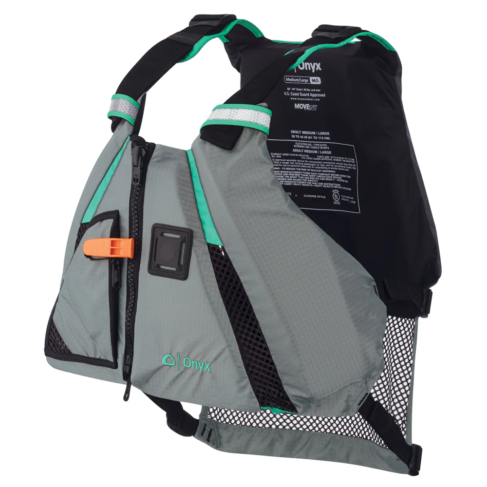 Onyx MoveVent Dynamic Paddle Sports Life Vest - M/L - Aqua [122200-505-040-15] - Fashionser
