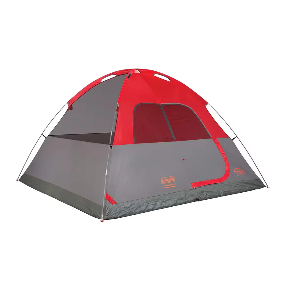 Coleman 6-Person Flatwoods II Lightweight Dome Camping Tent - Red [2207385] - Fashionser