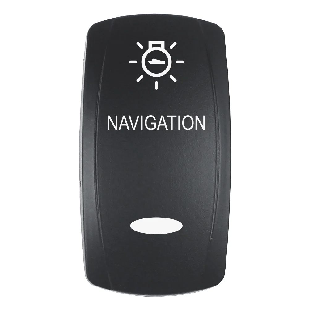 Pacer Actuator - 'NAVIGATION' f/V Series Contura Switches - Black - Laser Etched (Top/Bottom Light) [EV2LE-NAV] - Fashionser