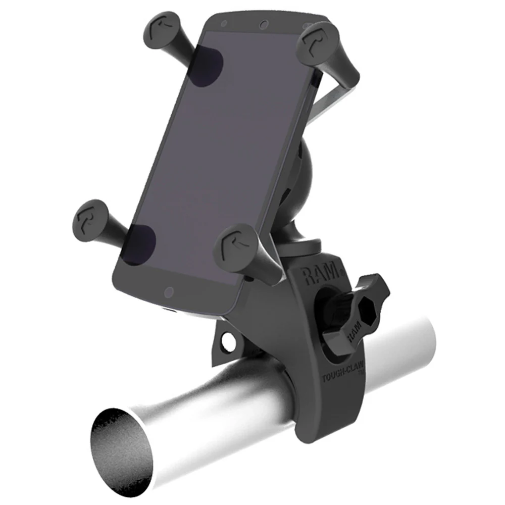 RAM Mount Tough-Claw Mount w/Universal X-Grip Phone Holder [RAM-HOL-UN7-400U] - Fashionser