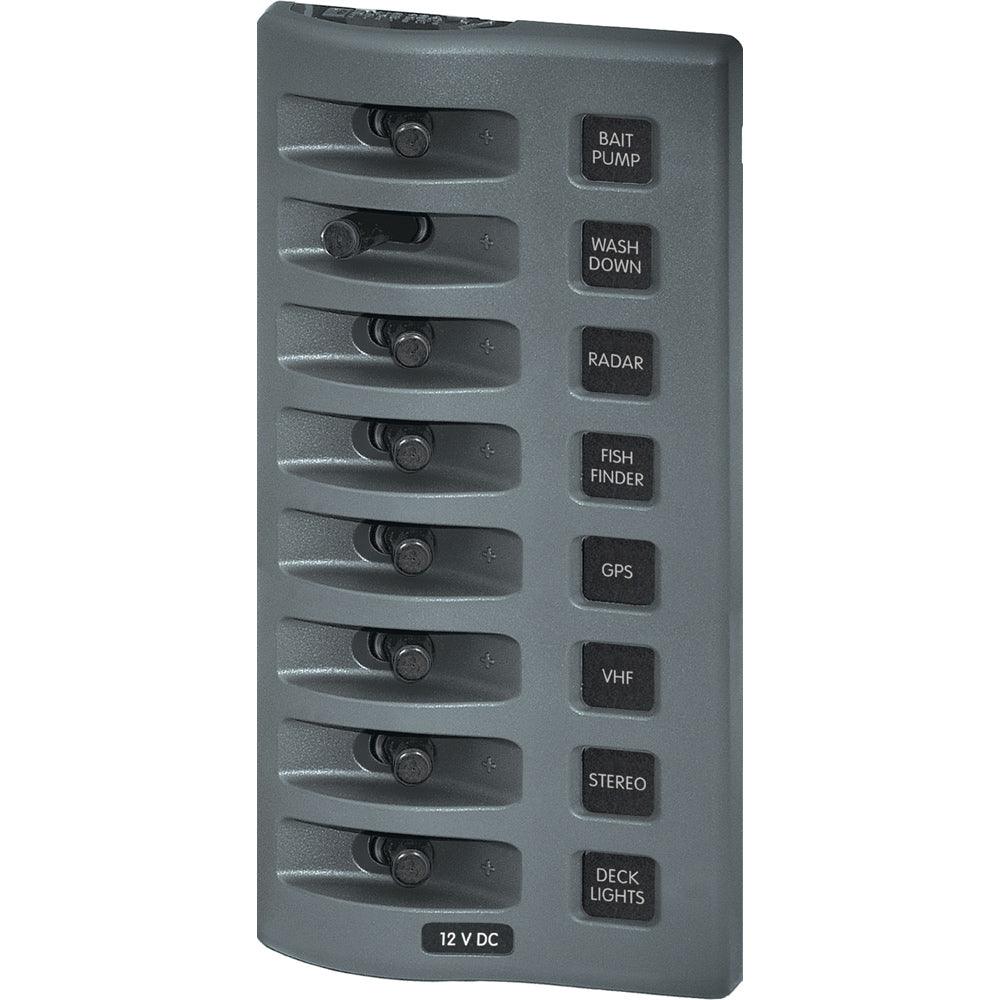 Blue Sea 4309 WeatherDeck 12V DC Waterproof Switch Panel - 8 Position [4309] - Fashionser