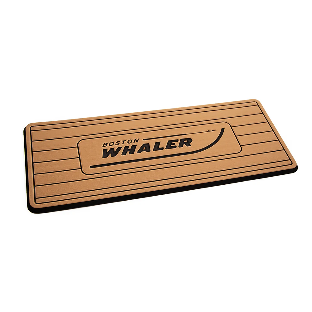 SeaDek Boston Whaler Helm Pad - Mocha/Black Brushed w/Routed Teak Lines [39615-80327] - Fashionser