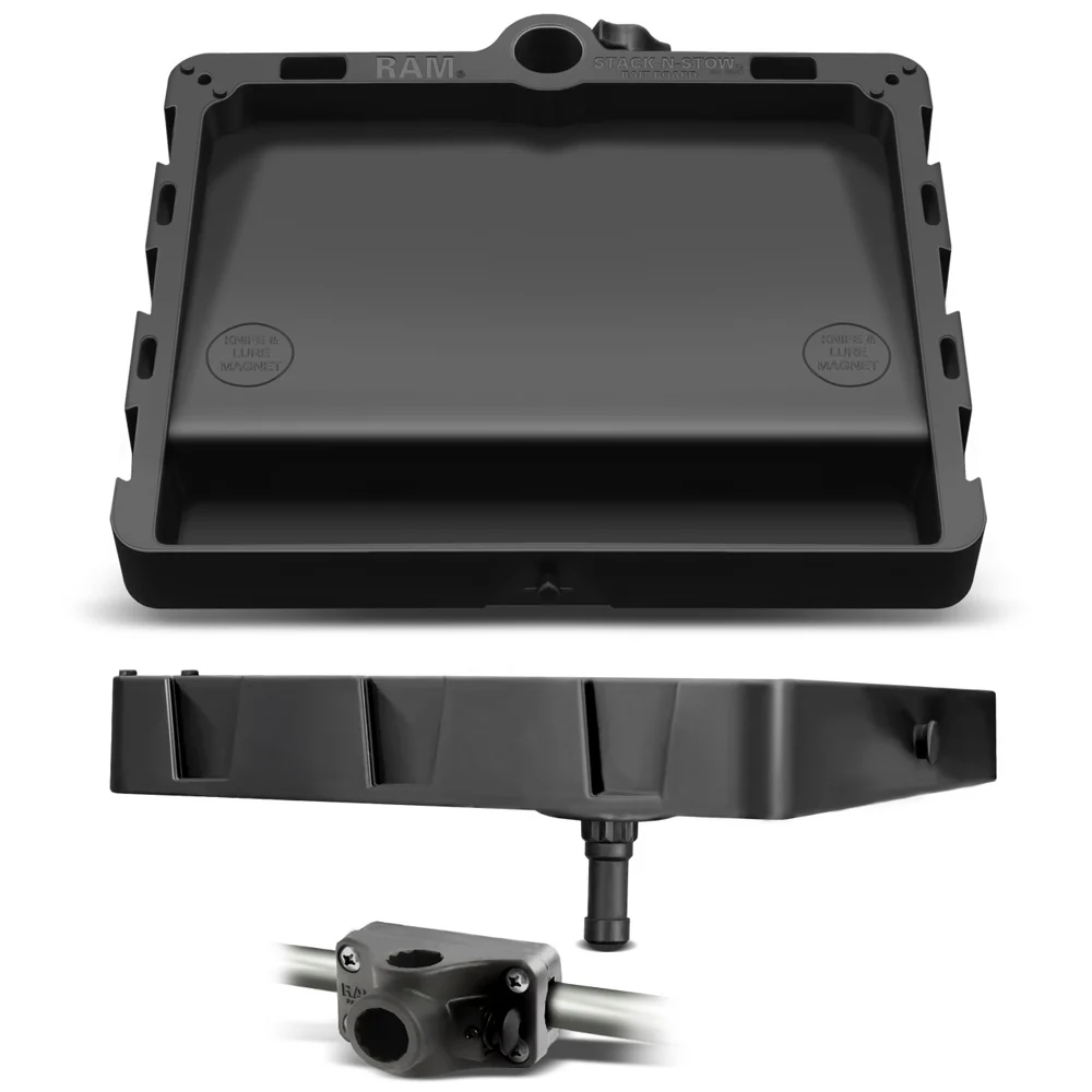 RAM Mount STACK-N-STOW Bait Board w/Combination Bulkhead Rail Adapter Kit [RAP-395-RMU] - Fashionser