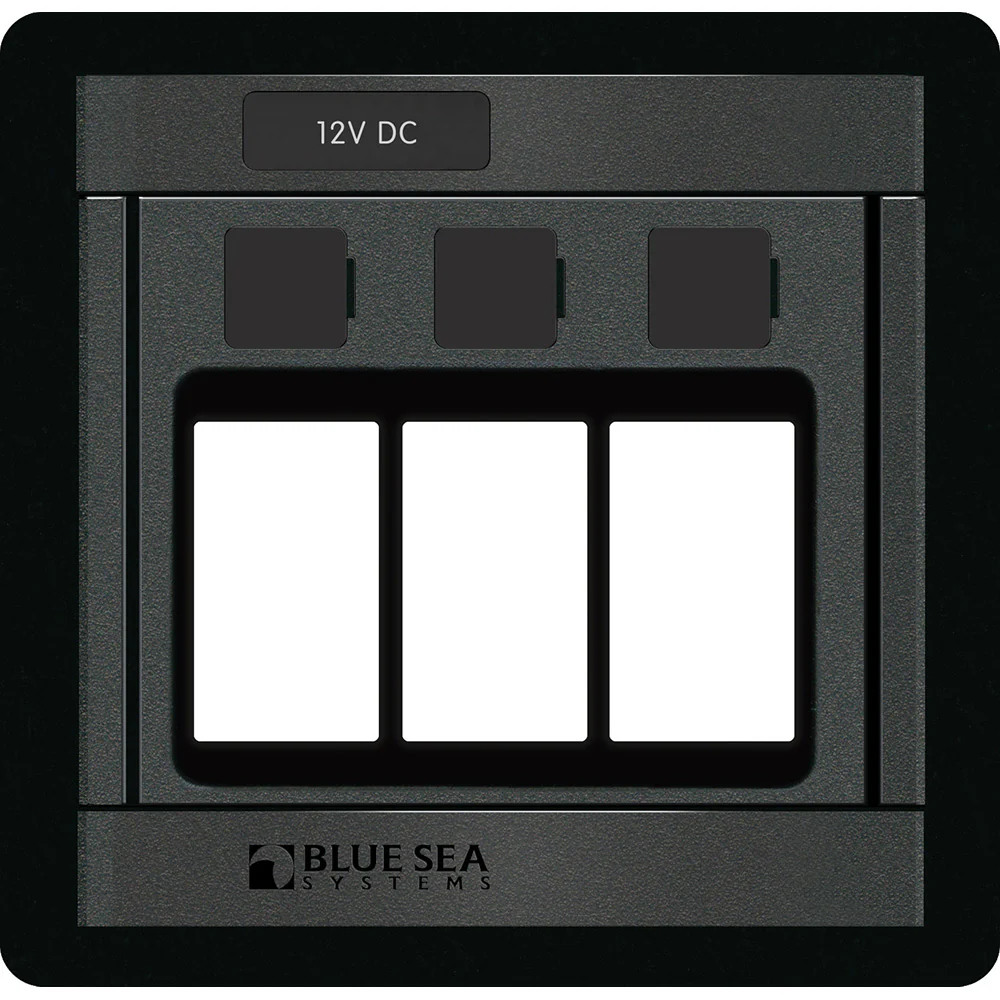 Blue Sea 1520 Remote Control Switch - 360 Panel - 3 Blank [1520] - Fashionser