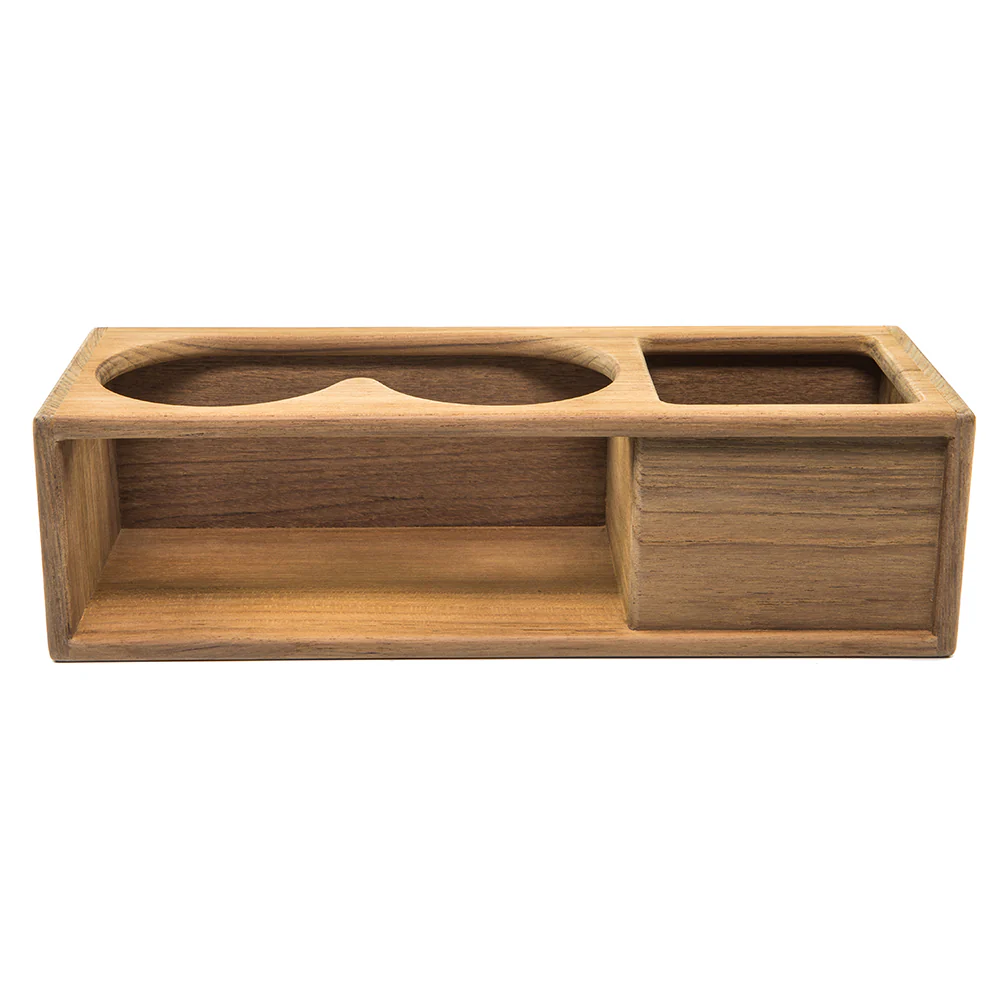 Whitecap Teak Two Insulated Drink/Binocular Rack w/Tray [62616] - Fashionser