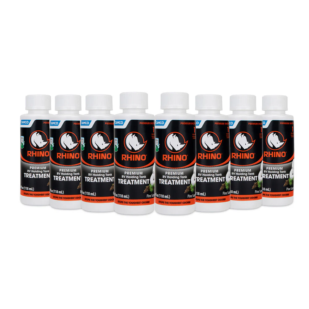 Camco Rhino Premium RV Holding Tank Treatment - 8 Single 4oz Bottles [41511] - Fashionser