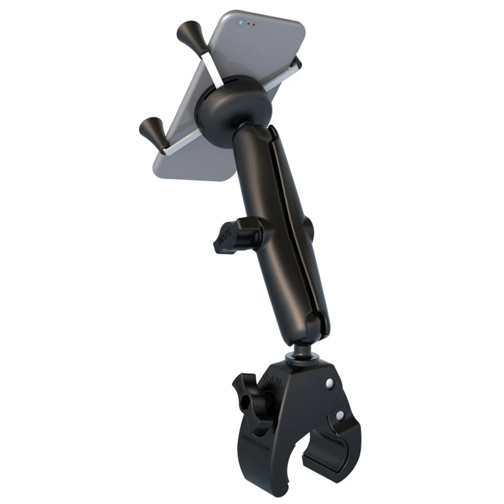 RAM Mount Universal Tough-Claw Base w/Long Double Socket Arm & Universal X-Grip Cell/iPhone Cradle [RAM-B-400-C-UN7U] - Fashionser
