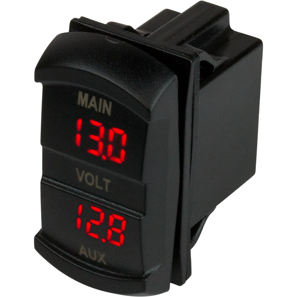 Sea-Dog Dual Volt Meter Rock Switch 10V-48VDC [421636-1] - Fashionser