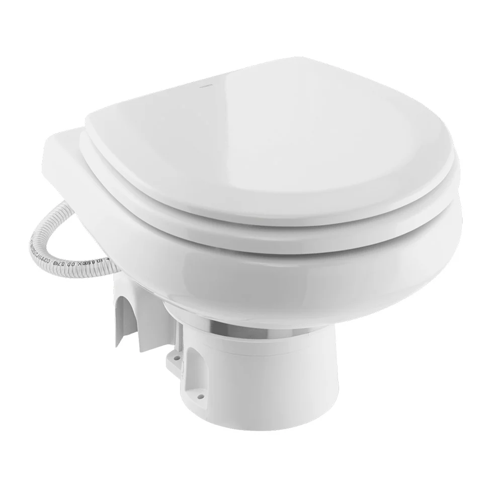 Dometic MasterFlush 7260 White Electric Macerating Toilet w/Orbit Base - Raw Water - 12V [9610007285] - Fashionser
