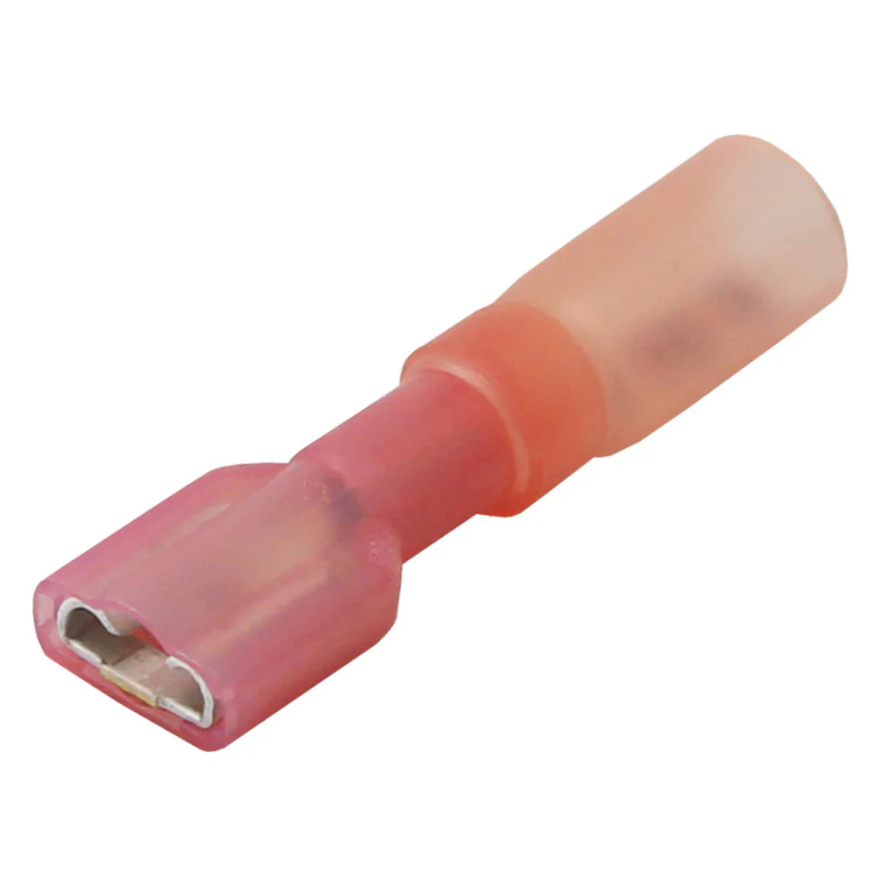 Pacer 22-18 AWG Heat Shrink Female Disconnect - 25 Pack [TDE18-250FI-25] - Fashionser