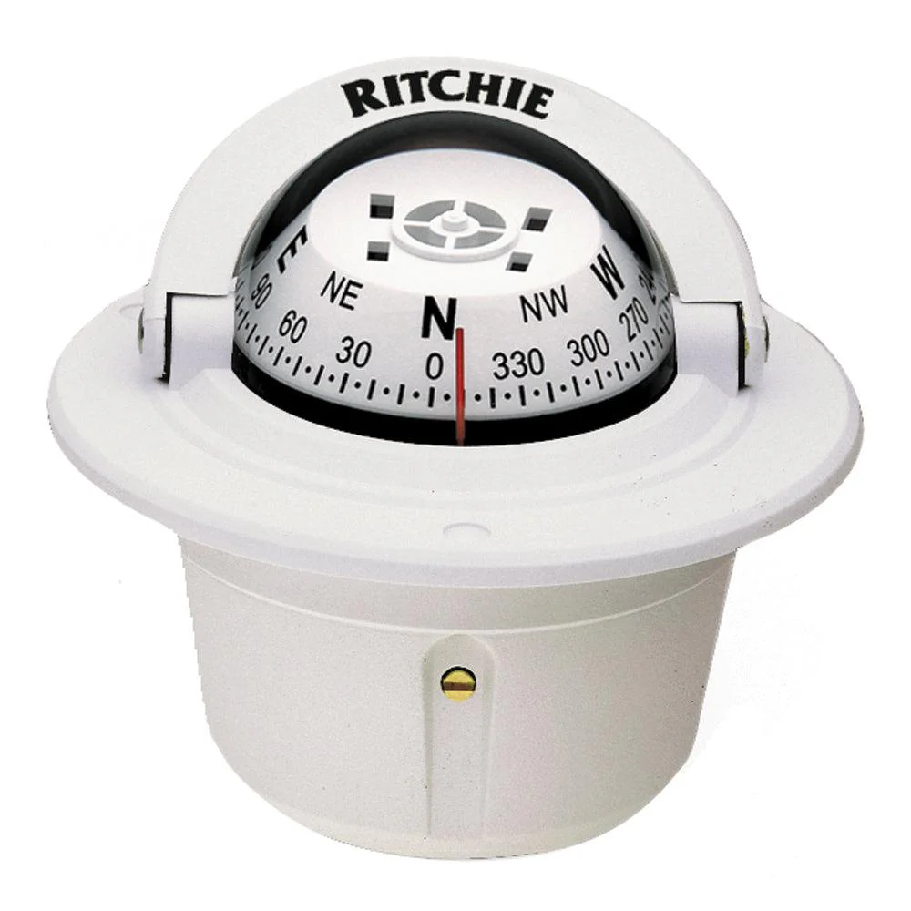 Ritchie F-50W Explorer Compass - Flush Mount - White [F-50W] - Fashionser