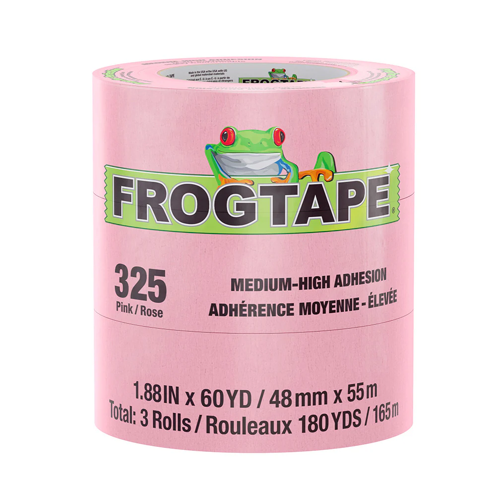 FrogTape CP 325 Medium-High Adhesion Masking Tape - 48MM x 55M x 6-Pack - Pink - Rated f/325F [105335] - Fashionser
