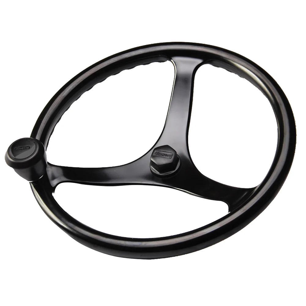 Edson Power Wheel Black w/Black Nut  Black Knob - 14.5