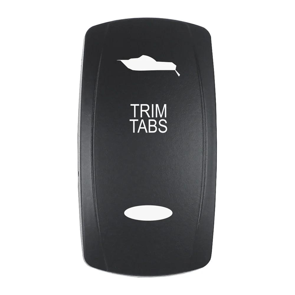 Pacer Actuator - 'TRIM TABS' f/V Series Contura Switches - Black - Laser Etched (Top/Bottom Light) [EV2LE-TRM] - Fashionser