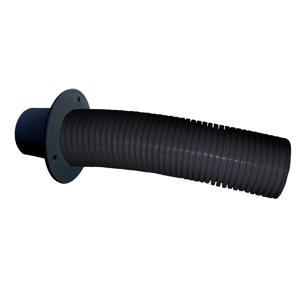 Trident Marine 4 Black Stern Flex Hose w/Transom Flange [TFK-4] - Fashionser
