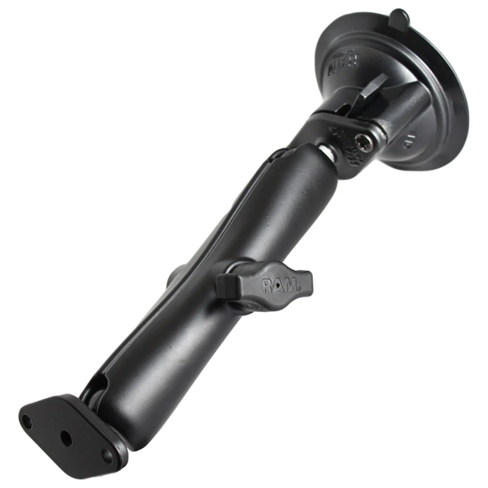 RAM Mount Twist Lock Suction Cup Mount w/Long Double Socket Arm [RAM-B-166U-C] - Fashionser