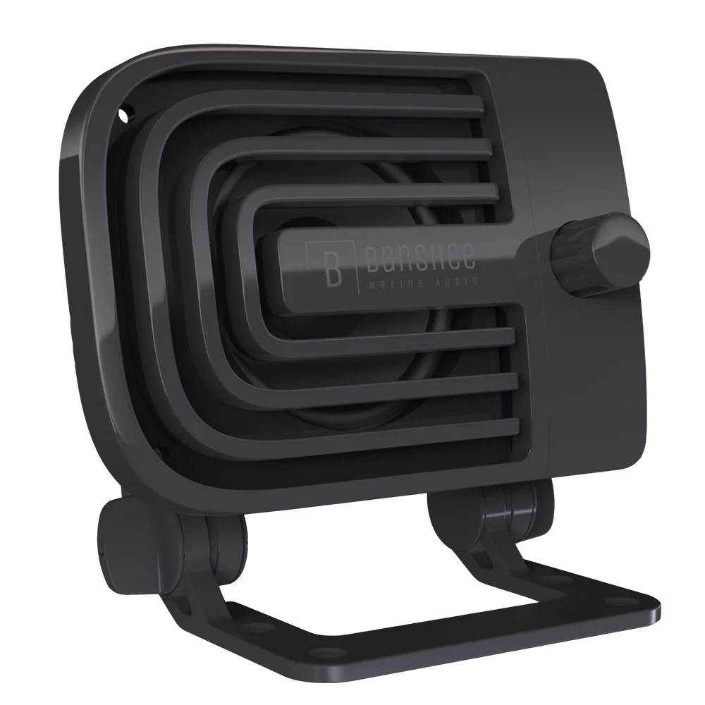 Banshee Marine Active External VHF Speaker - Black [BAR-VA-1B] - Fashionser