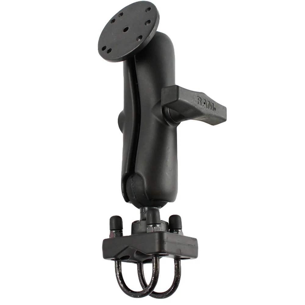 RAM Mount Double U-Bolt Rail Mount w/Round Base [RAM-101U-235] - Fashionser