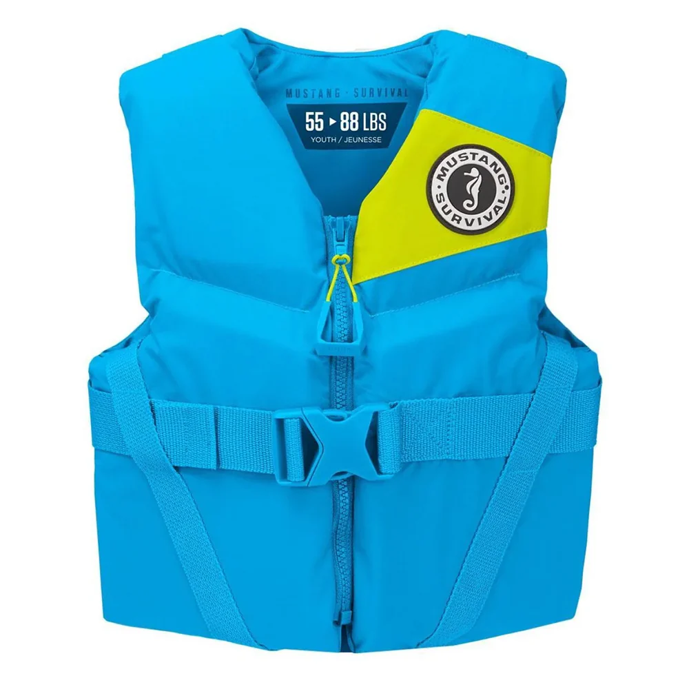 Mustang Youth REV Foam Life Vest - Azure Blue [MV357002-268-0] - Fashionser