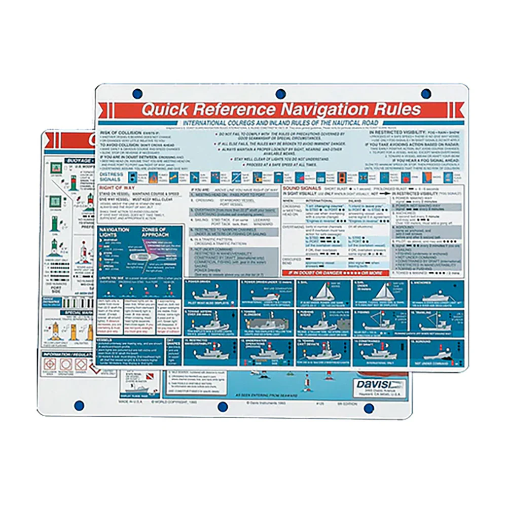 Davis Quick Reference Navigation Rules Card [125] - Fashionser