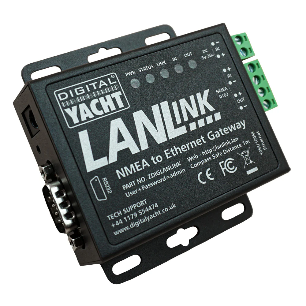 Digital Yacht LANLink NMEA 0183 To Ethernet Gateway [ZDIGLANLINK] - Fashionser
