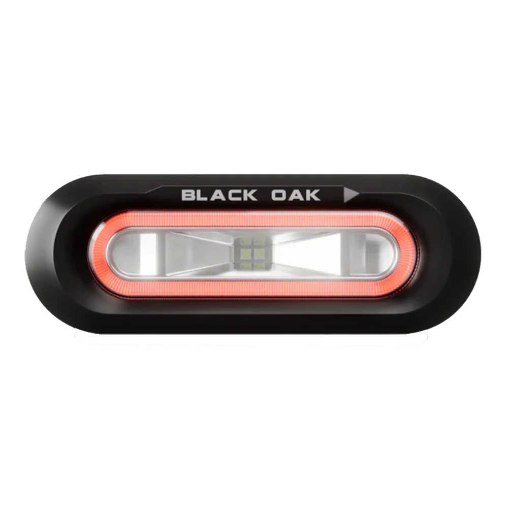Black Oak Low Pro Flush - Black Housing - Red LED [LPS-FR] - Fashionser