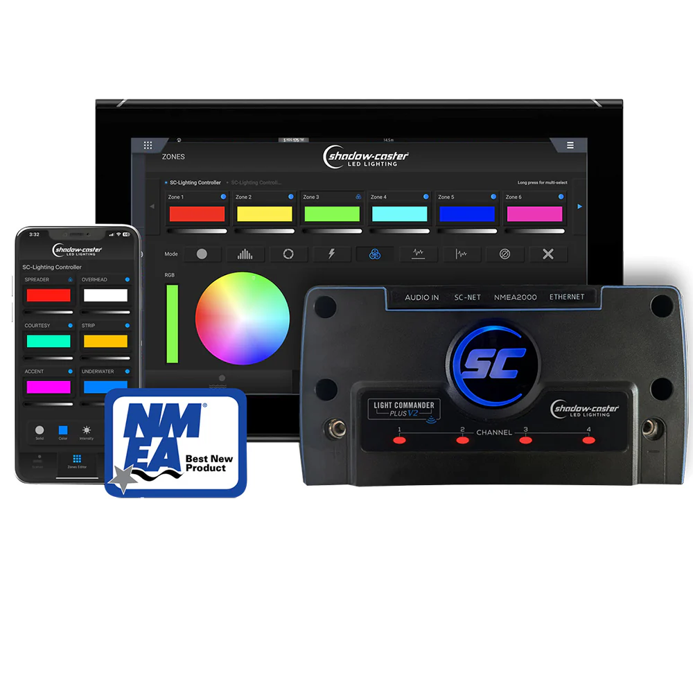 Shadow-Caster Light Commander Version 2 - 6-Zone Lighting Controller w/Bluetooth/Wi-Fi, NMEA 2000  HTML Ethernet Connectivity [SCM-LC-N2K-PLUS-V2] - Fashionser