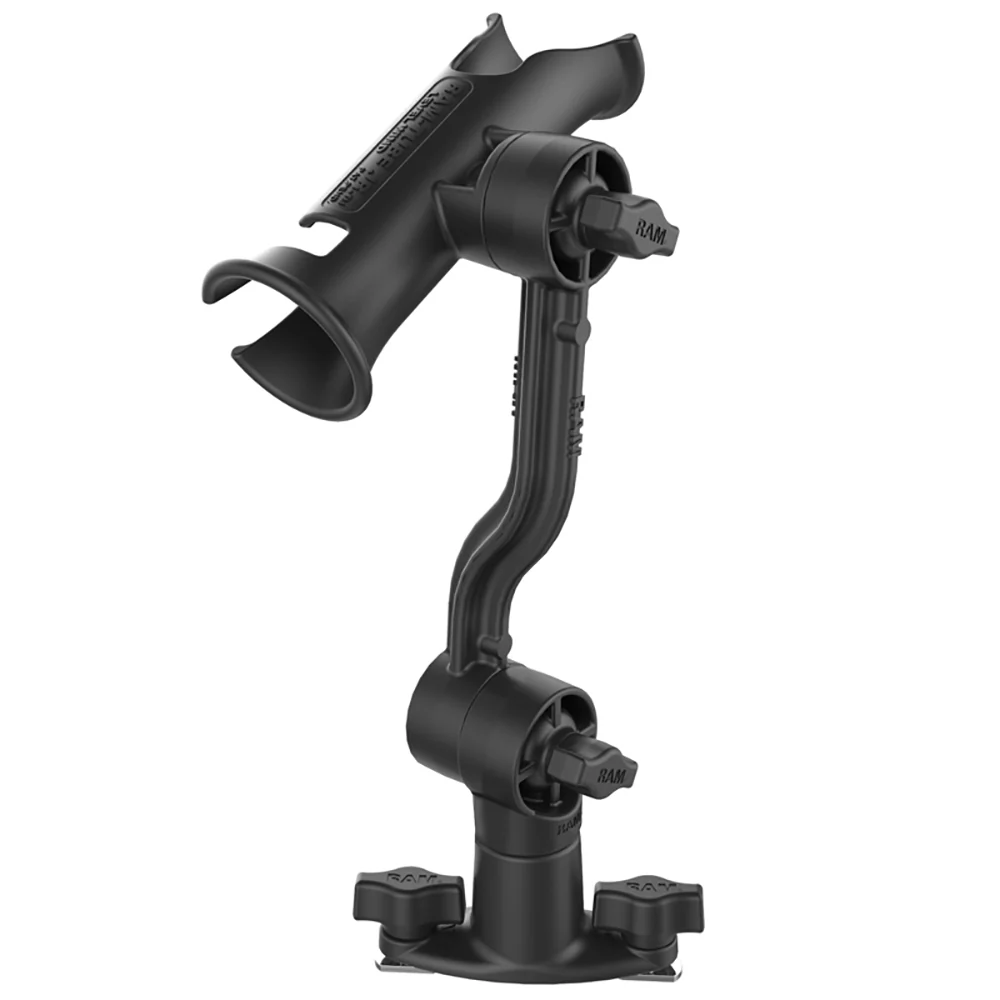 RAM Mount RAM Tube Jr. Rod Holder with Spline Post, Extension Arm and Track Base [RAP-390-PA-421] - Fashionser