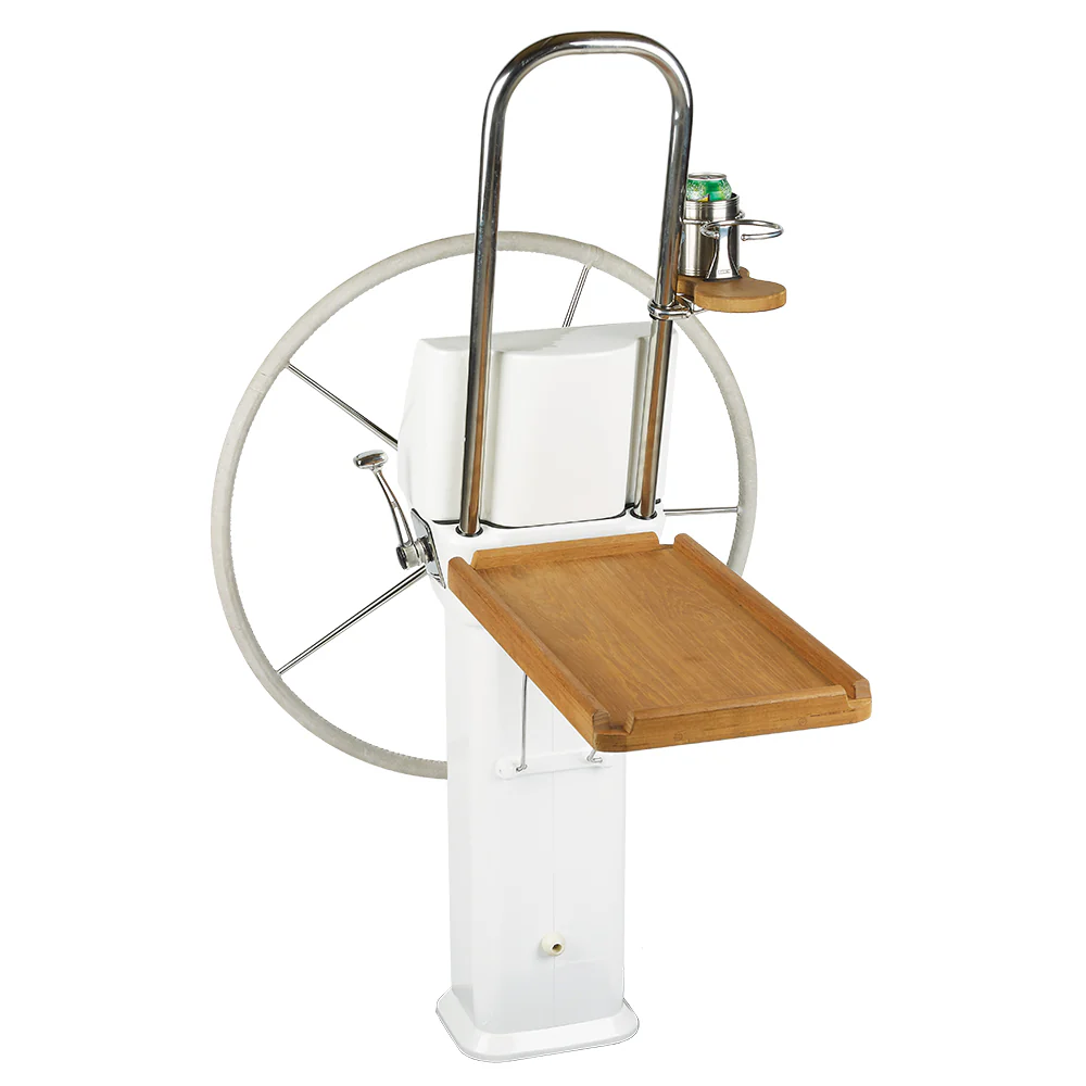 Edson Teak Fold Down Luncheon Table - Edson Vision Series/Console Pedestal [761TK-C-28] - Fashionser