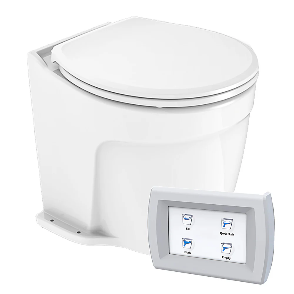 Commodore Deluxe Flush Electric Toilet - Raw Water Pump [CM6RMT] - Fashionser