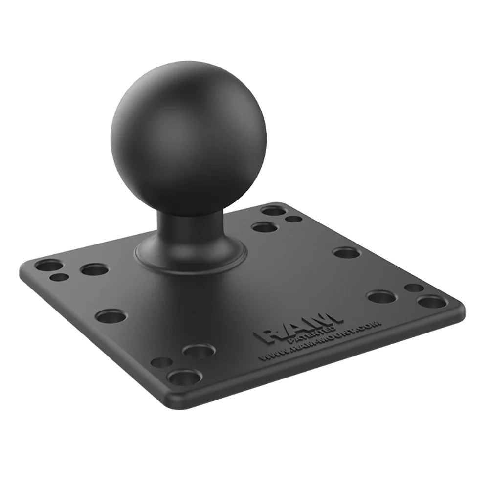 RAM Mount RAM Steel Reinforced 100x100mm VESA Plate w/Ball [RAM-D-246U-IN1] - Fashionser
