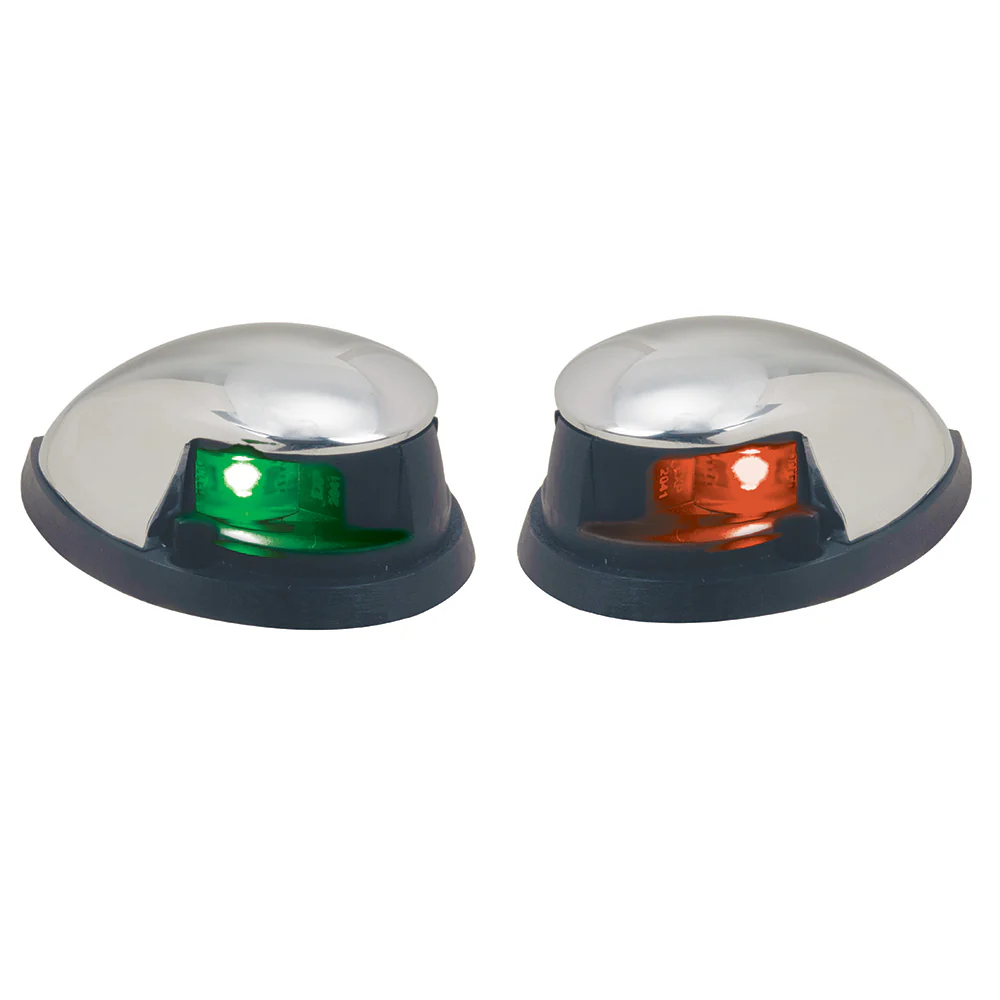 Perko Red/Green Horizontal Mount Side Lights - Pair - Chrome Plated Zinc [0648DP0CHR] - Fashionser