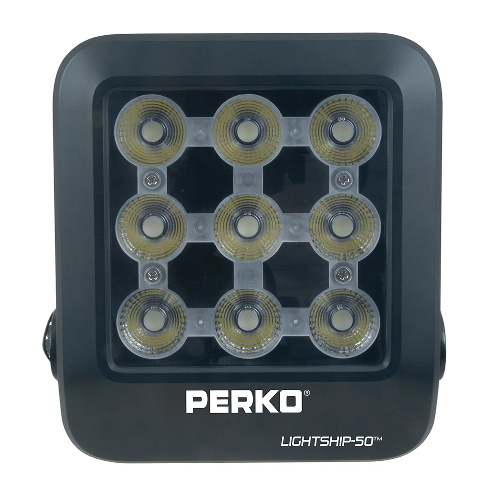 Perko Lightship 50 LED High Performance Spotlight - 12/24V - Black [1643050S0B] - Fashionser
