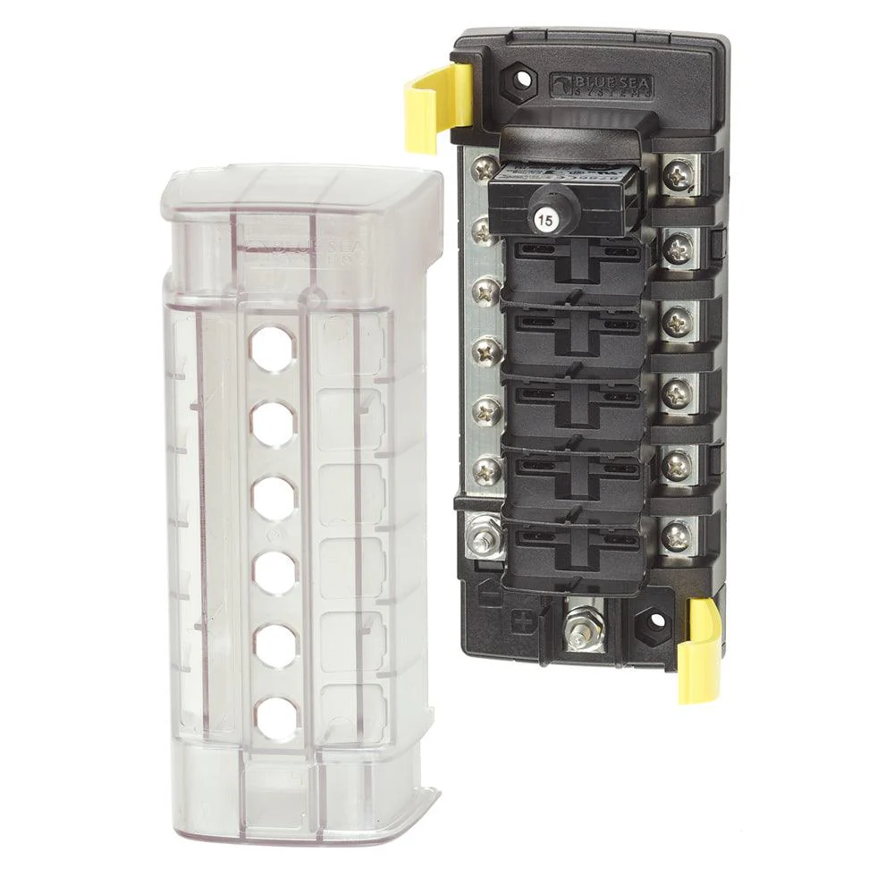 Blue Sea 5052 ST CLB Circuit Breaker Block - 6 Position w/Negative Bus [5052] - Fashionser