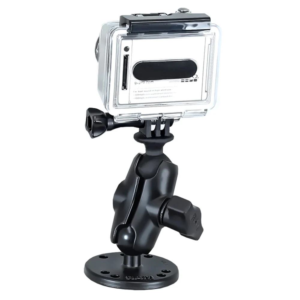 RAM Mount GoPro Hero Short Arm Flat Surface Mount [RAM-B-138-A-GOP1U] - Fashionser