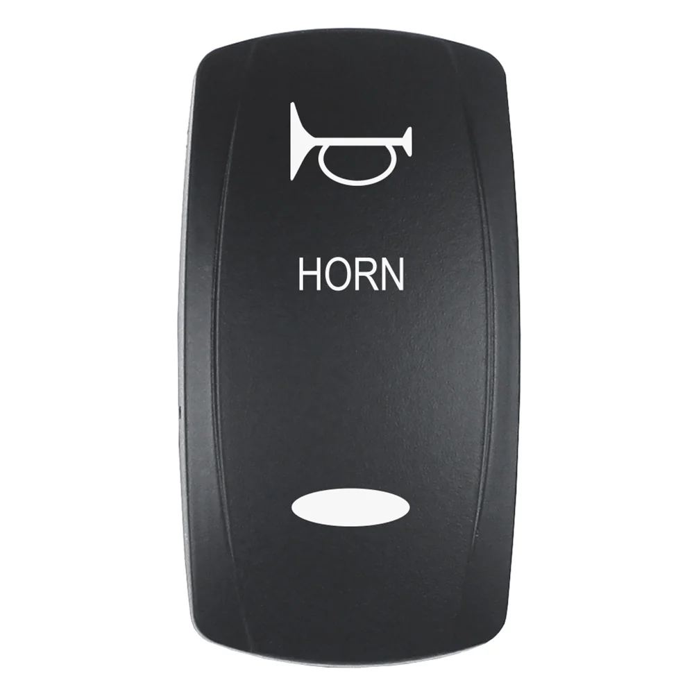 Pacer Actuator - 'HORN' f/V Series Contura Switches - Black - Laser Etched (Top/Bottom Light) [EV2LE-HRN] - Fashionser