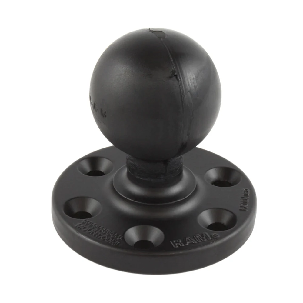 RAM Mount RAM Large Round Plate w/6-Hole Pattern  Ball [RAM-D-202U-SYM1] - Fashionser