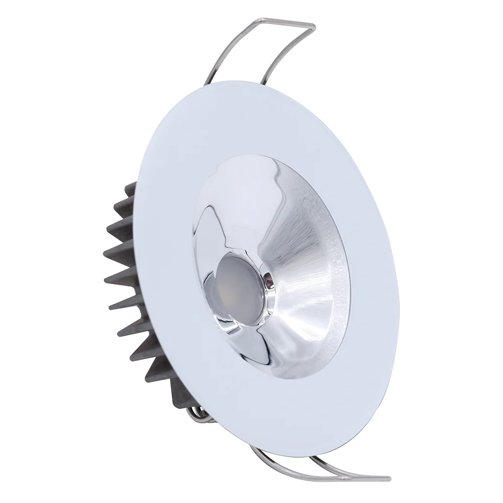 Lumitec Illusion Flush Mount LED Down Light - Warm White - Dimming - White Housing - Chrome Reflector [117139] - Fashionser