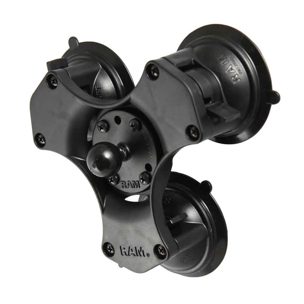 RAM Mount Twist-Lock Triple Suction Cup Ball Base [RAP-B-365-224-1U] - Fashionser