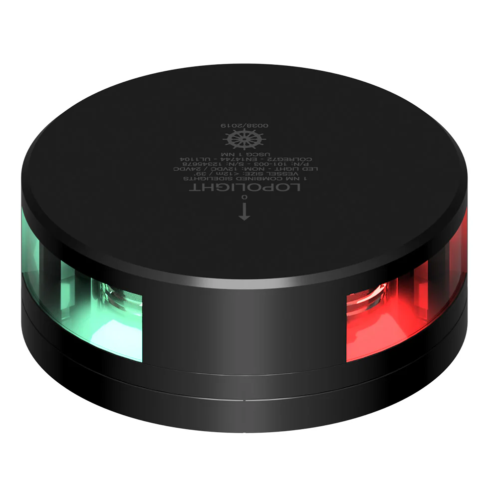 Lopolight Combined Sidelight - 1NM - Black Housing w/FB Base [101-003-FB-B] - Fashionser