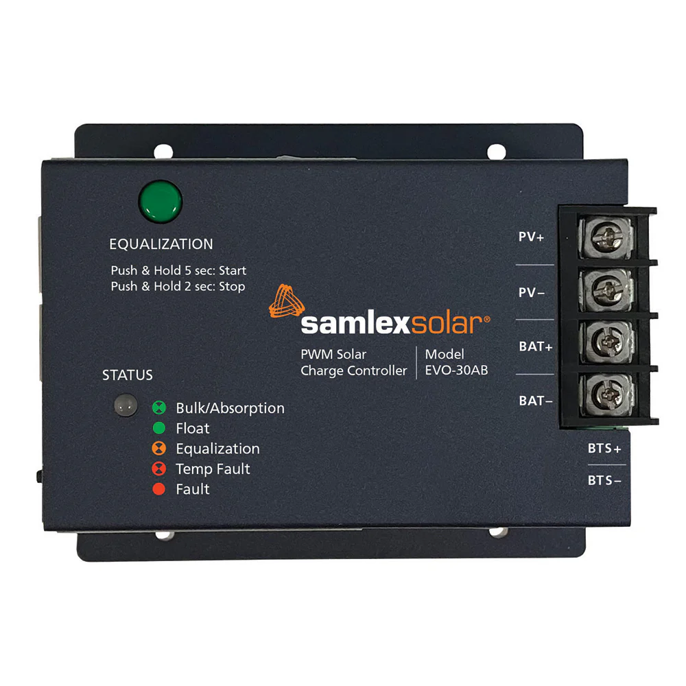 Samlex Solar Charge Controller - 12/24 PWM - 30 AMP [EVO-30AB] - Fashionser