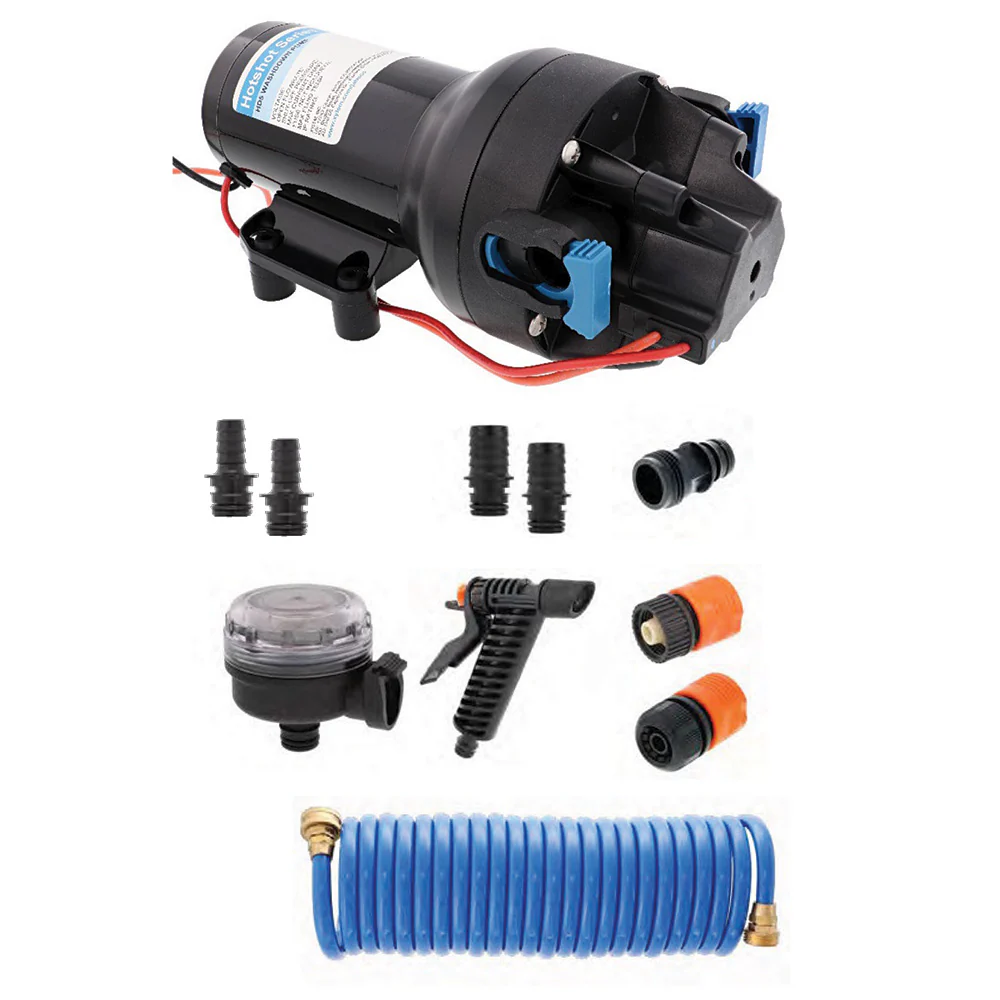 Jabsco HotShot HD5 Heavy Duty Washdown Pump Kit w/25' HoseCoil - 12V - 5GPM - 70PSI [P501J-119N-4A] - Fashionser