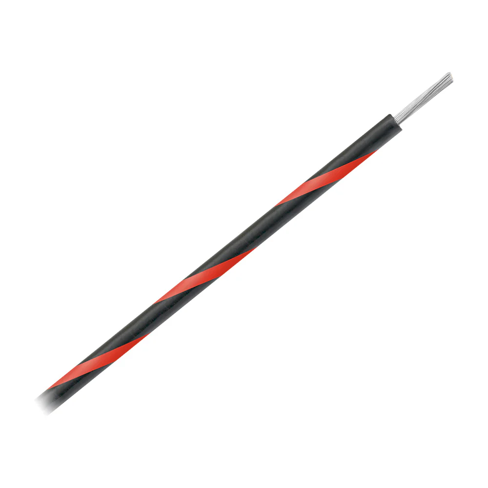 Pacer 16 AWG Gauge Striped Marine Wire 1000' Spool - Black w/Red Stripe [WUL16BK-2-1000] - Fashionser