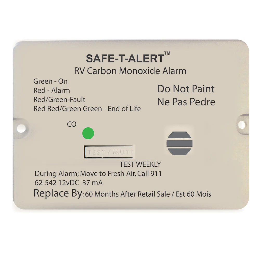 Safe-T-Alert 62 Series Carbon Monoxide Alarm - 12V - RV Flush Mount - White [62-542-WT] - Fashionser