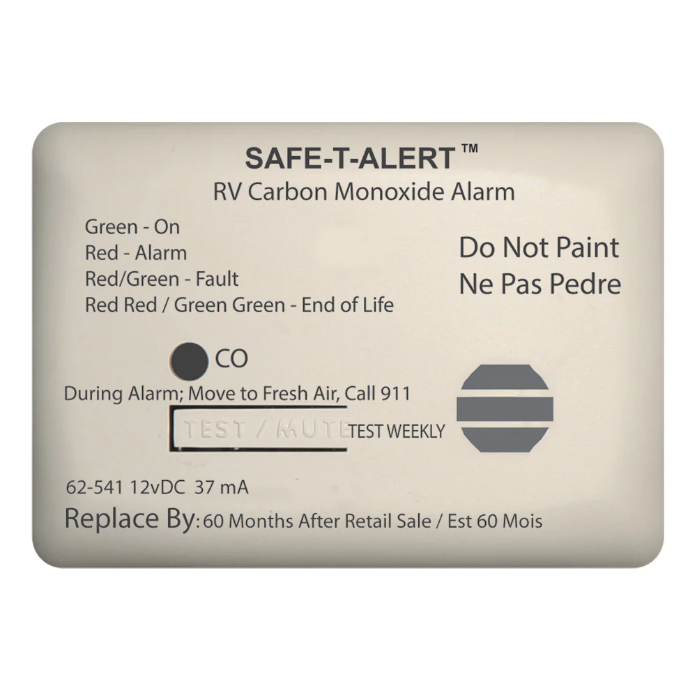 Safe-T-Alert 62 Series Carbon Monoxide Alarm - 12V - RV Surface Mount - White [62-541-WT] - Fashionser